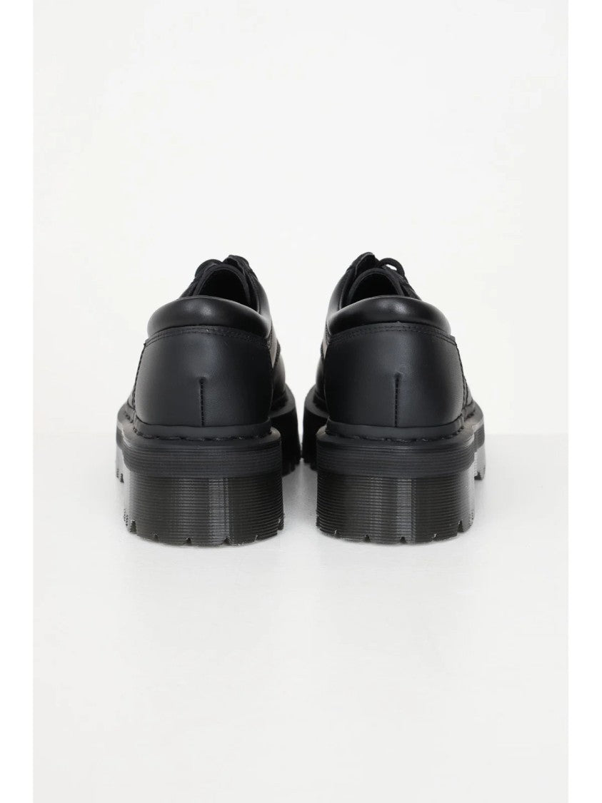 Dr. Martens Black Leather Platform Shoes With Bold Silhouette