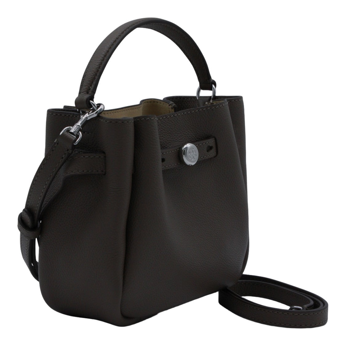 Tory Burch Compact Handbag With Pebbled Texture