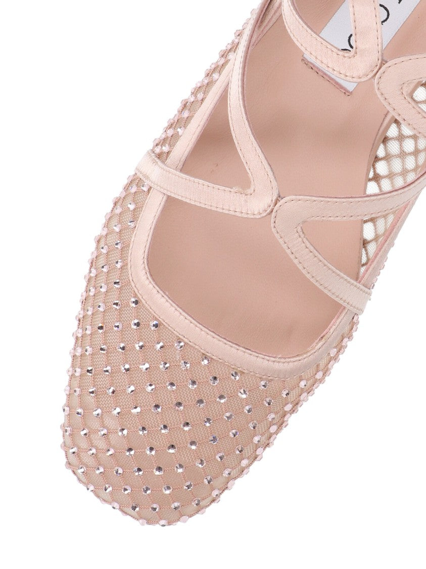 Jimmy Choo "Astoria" Rhinestone Ballerinas