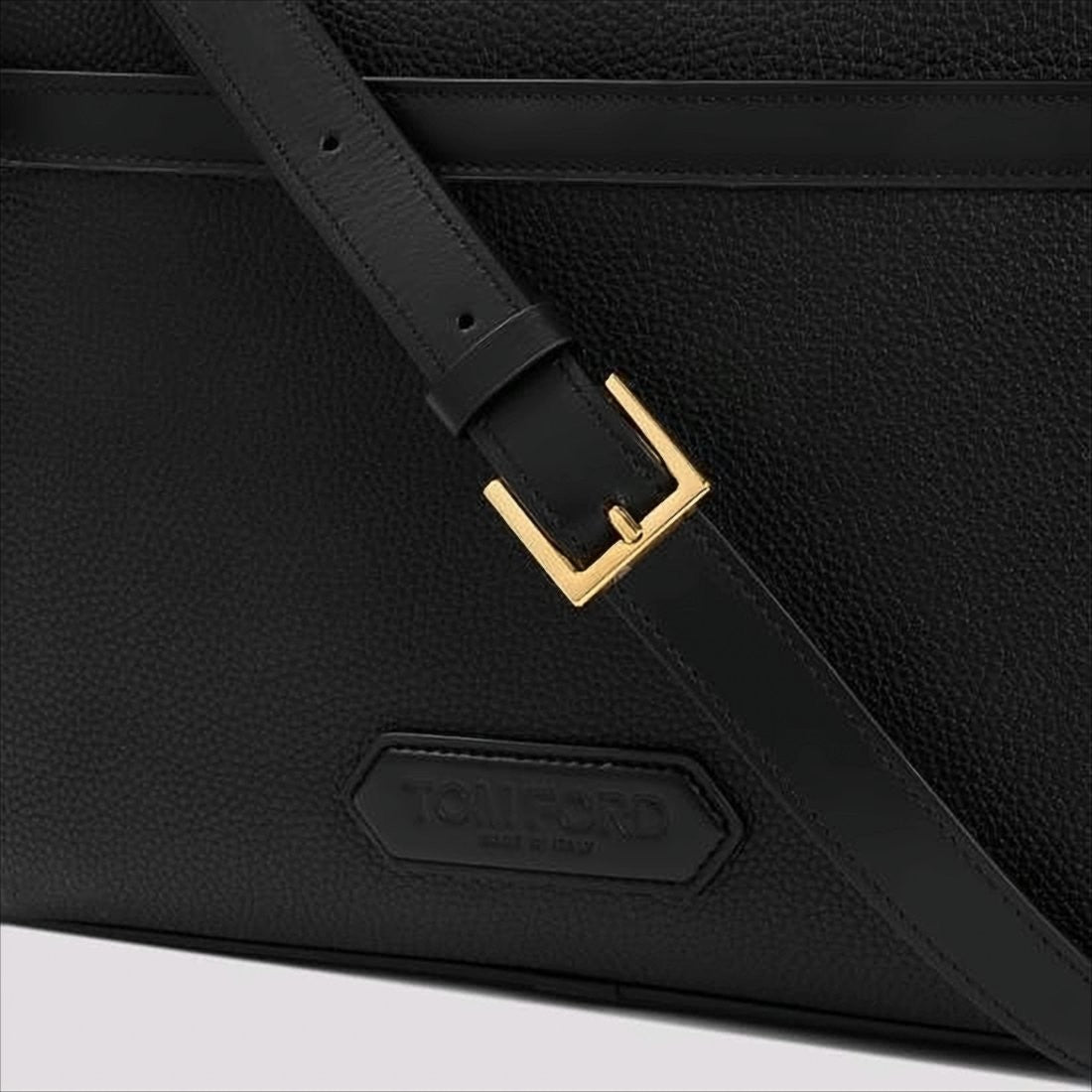 Tom Ford Textured Calf Leather Crossbody Bag With Gold-Tone Hardware