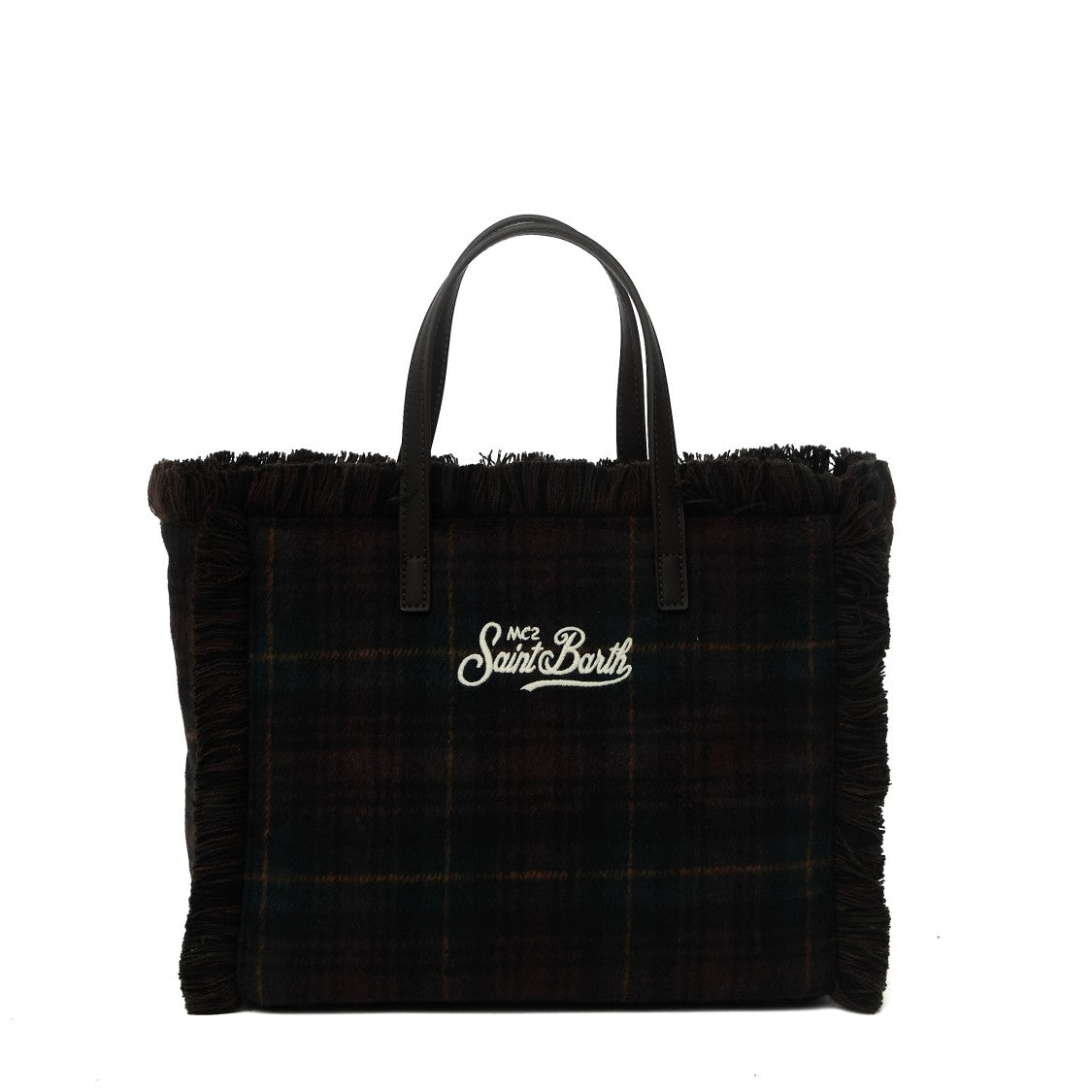 Mc2 Saint Barth Colette Tartan Wool-Blend Handbag