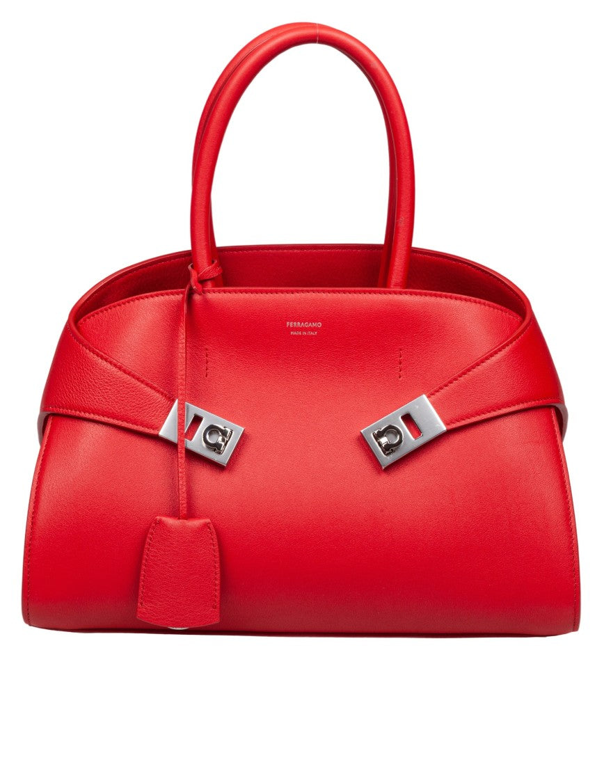 Salvatore Ferragamo Hug Th M Handbag In Red Leather