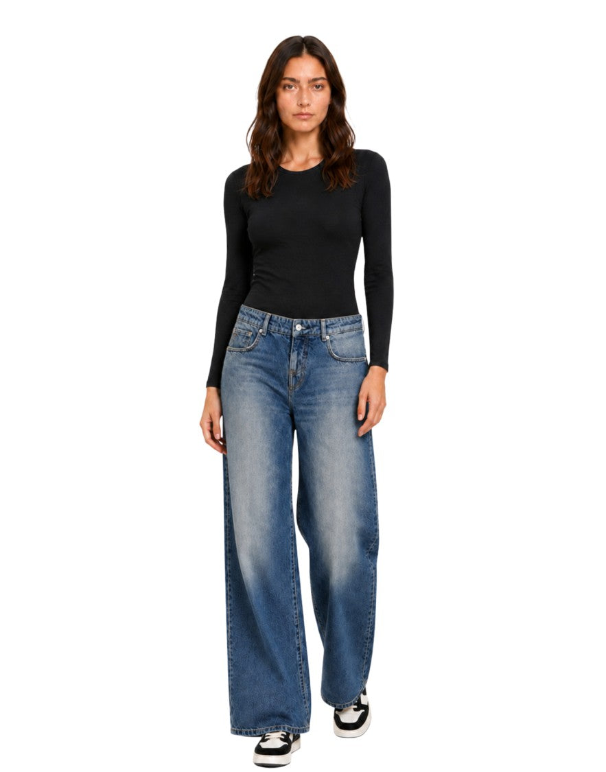 Nine In The Morning Blue Rocio Low Loose Boy Denim Jeans