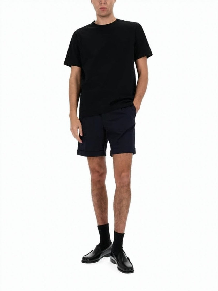 Lardini Tailored Blue Shorts With Cuffed Hems