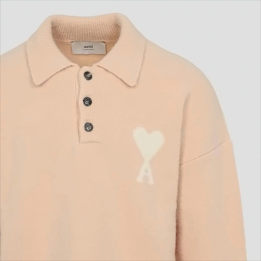 Ami Paris Light Pink Alpaca Knit Sweater