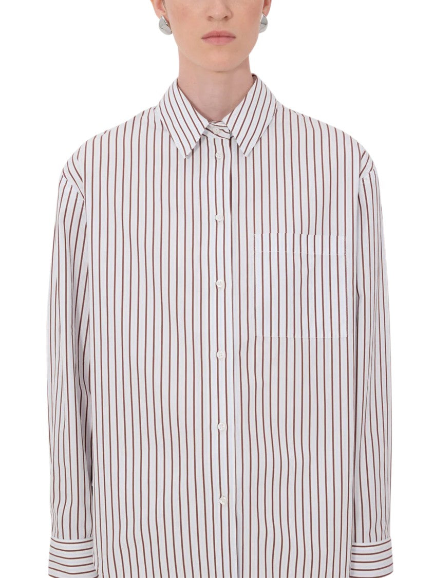 Loulou De Saison Button-Down Striped Shirt With Classic Collar