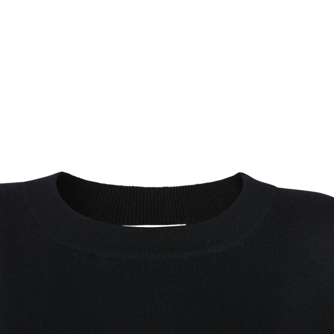 Malo Loose-Fitting Black Sweater With Asymmetrical Hemline
