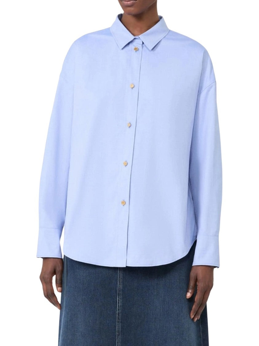 Max Mara White Volonta Cotton Flowing Classic Shirt