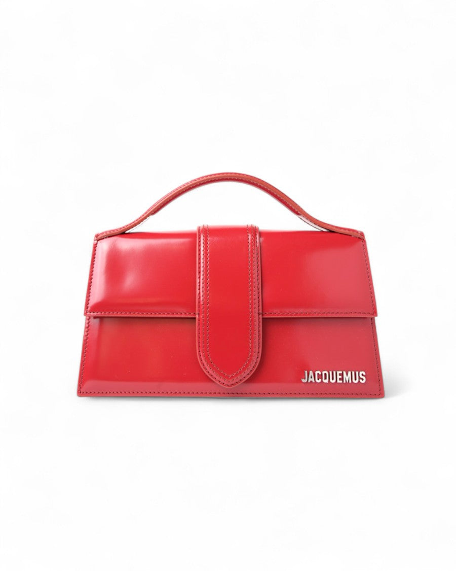 Jacquemus Le Grand Bambino Patent Leather Handbag With Silver Accents