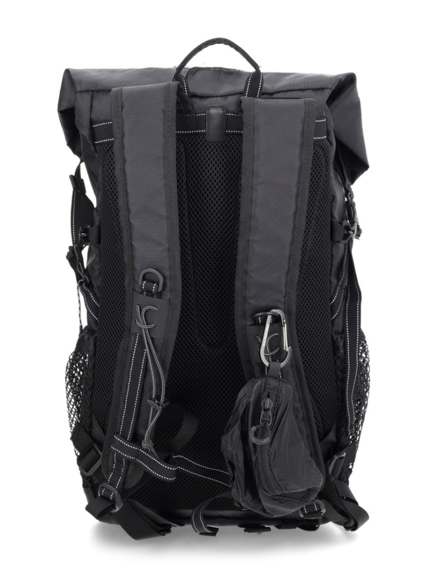 And Wander Black Polyester Ecopack Roll-Top Backpack