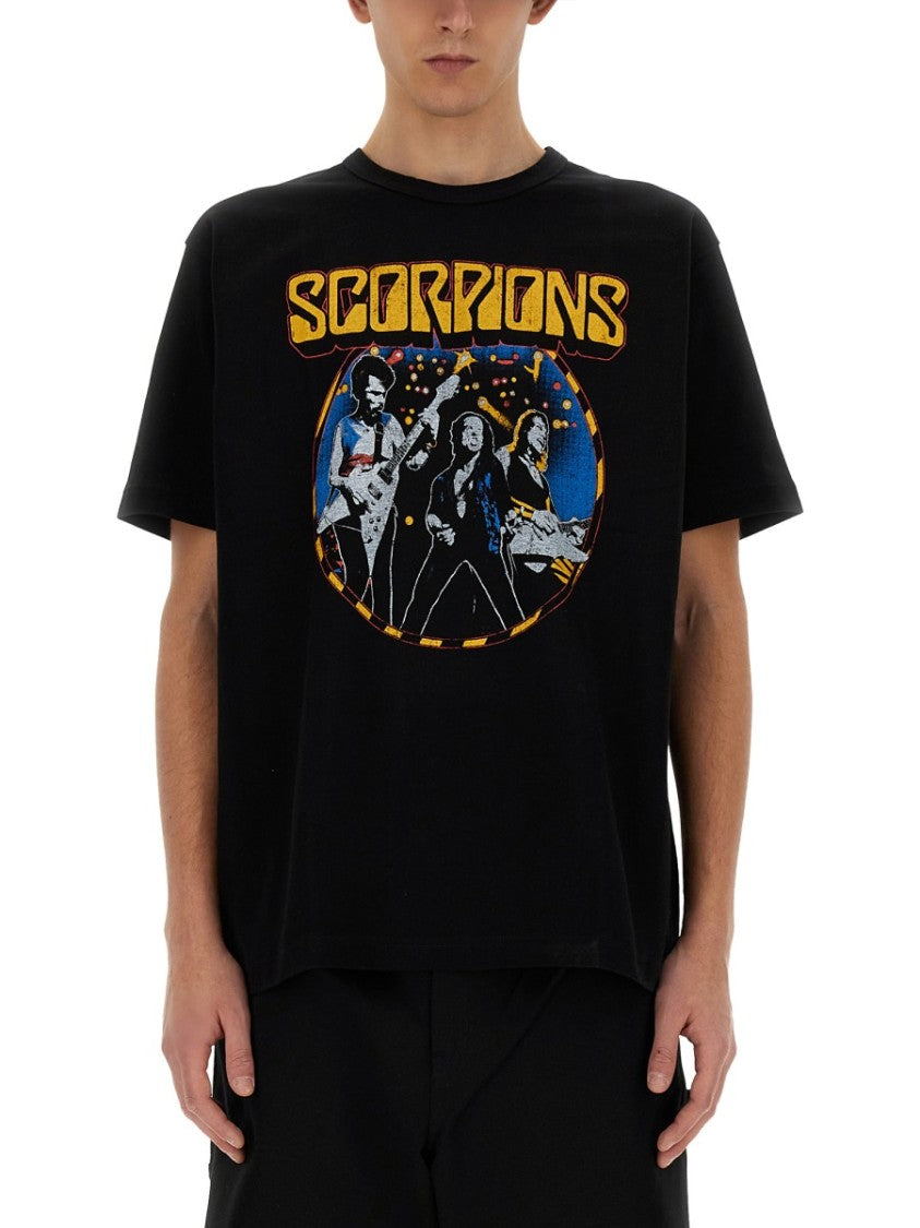 Junya Watanabe Relaxed Fit Black Graphic Print T-Shirt