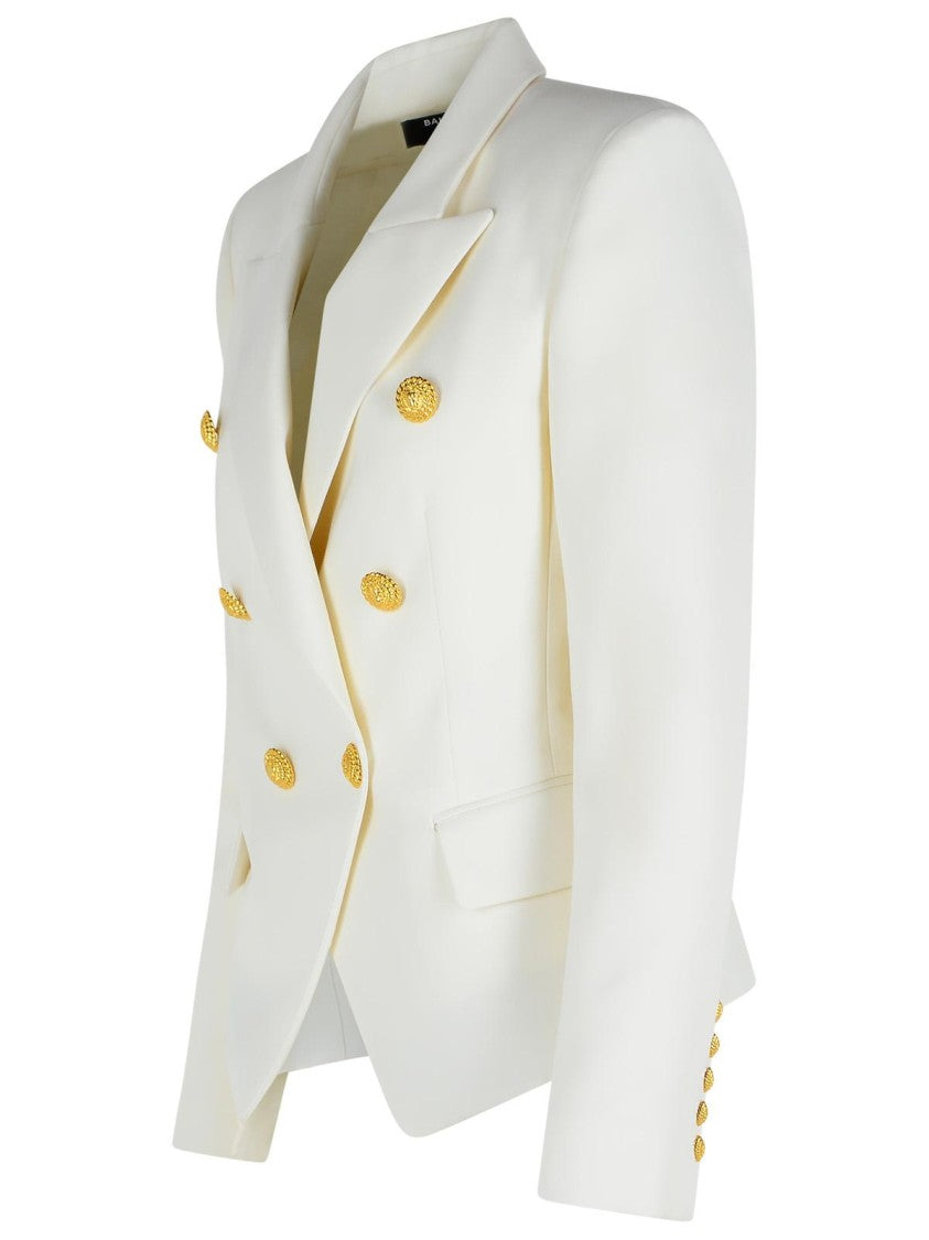 Balmain Balzer In White Virgin Wool
