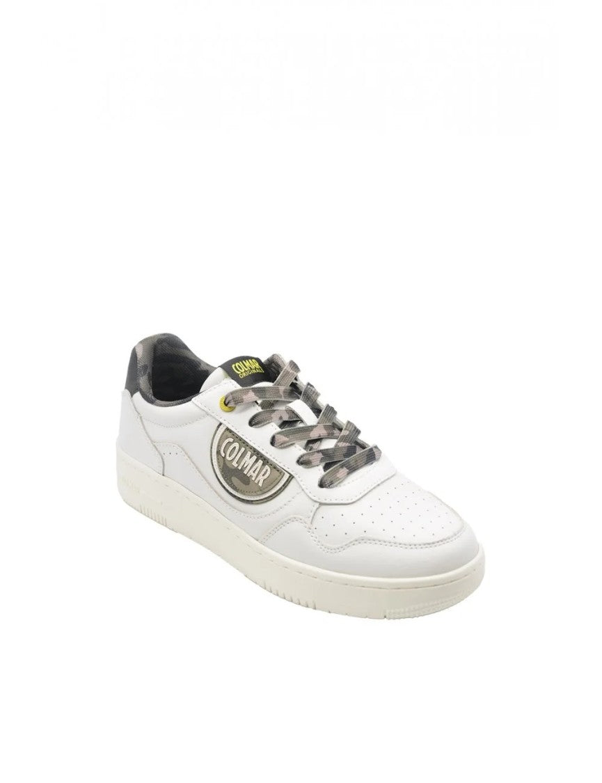 Colmar Originals White Leather Sneakers With Camouflage Detailing