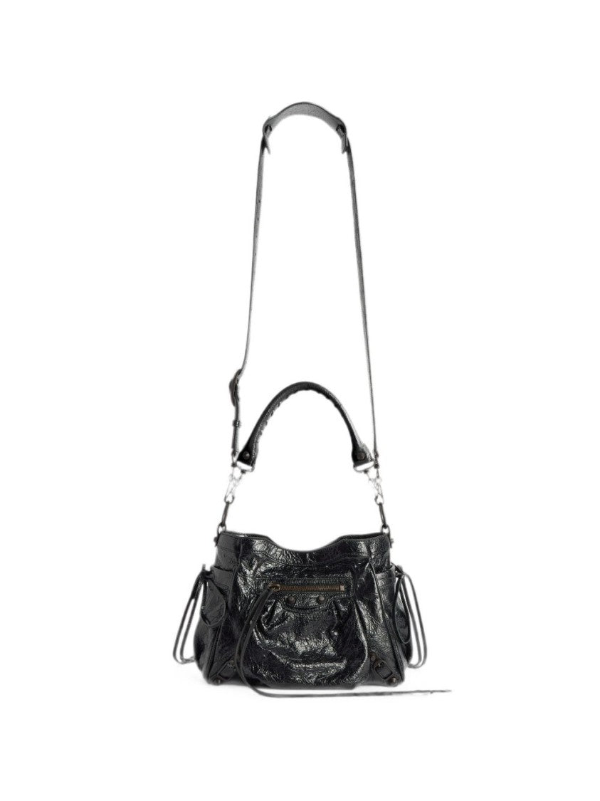 Balenciaga Black Le City Small Lambskin Bucket Bag