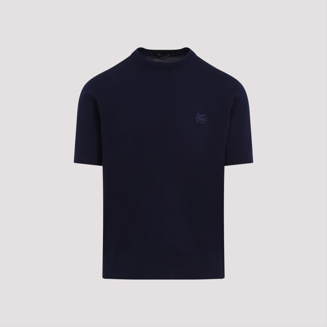 Etro Blue Cotton Fine Jersey T-Shirt