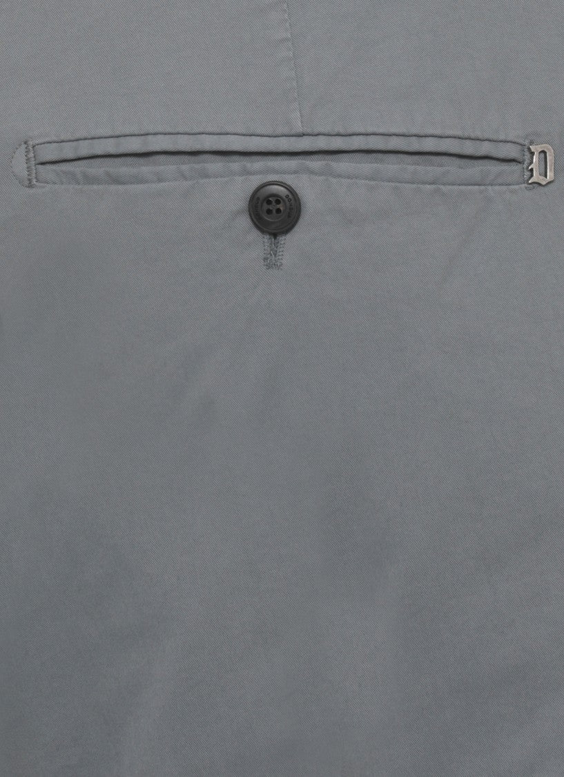 Dondup Grey Gaubert Monogram Cotton Pants