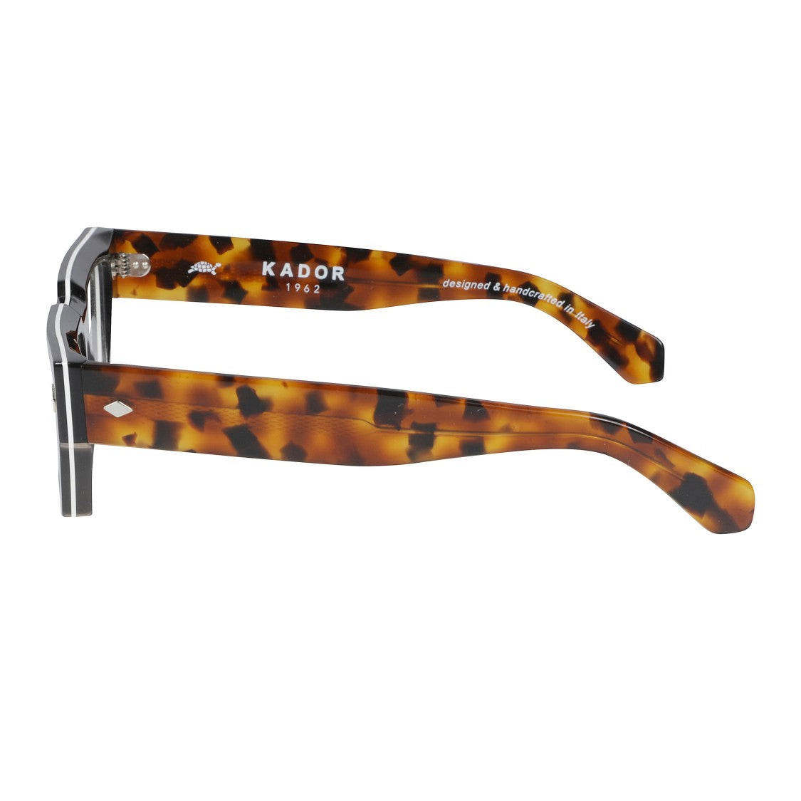 Kador Disko Rectangular Frame Sunglasses With Tortoiseshell Arms
