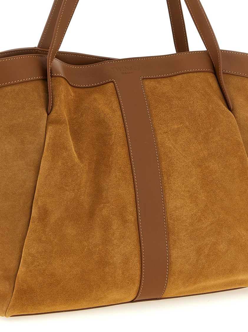 Twin-Set Suede Shopping Bag