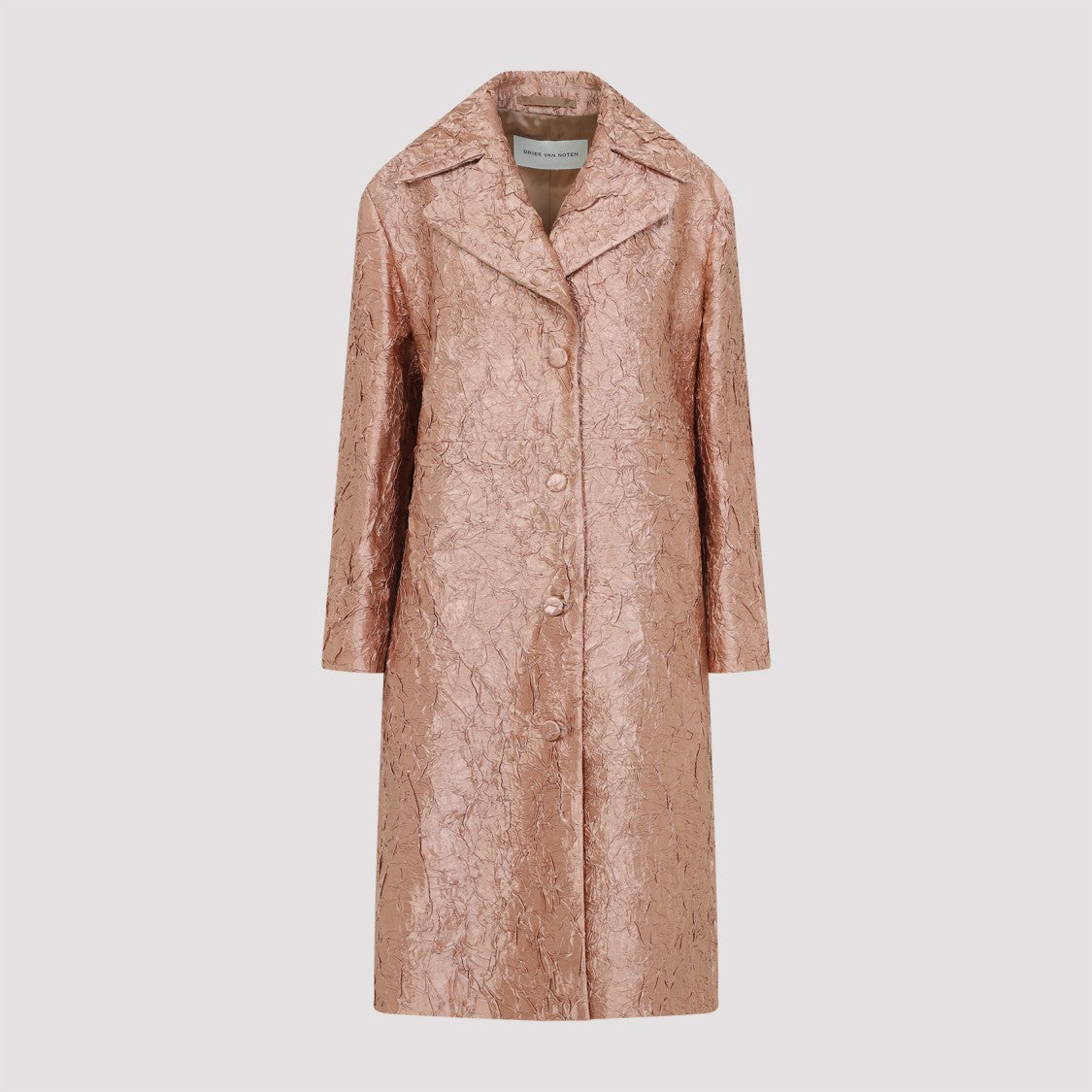 Dries Van Noten Ricca Pink Viscose Coat