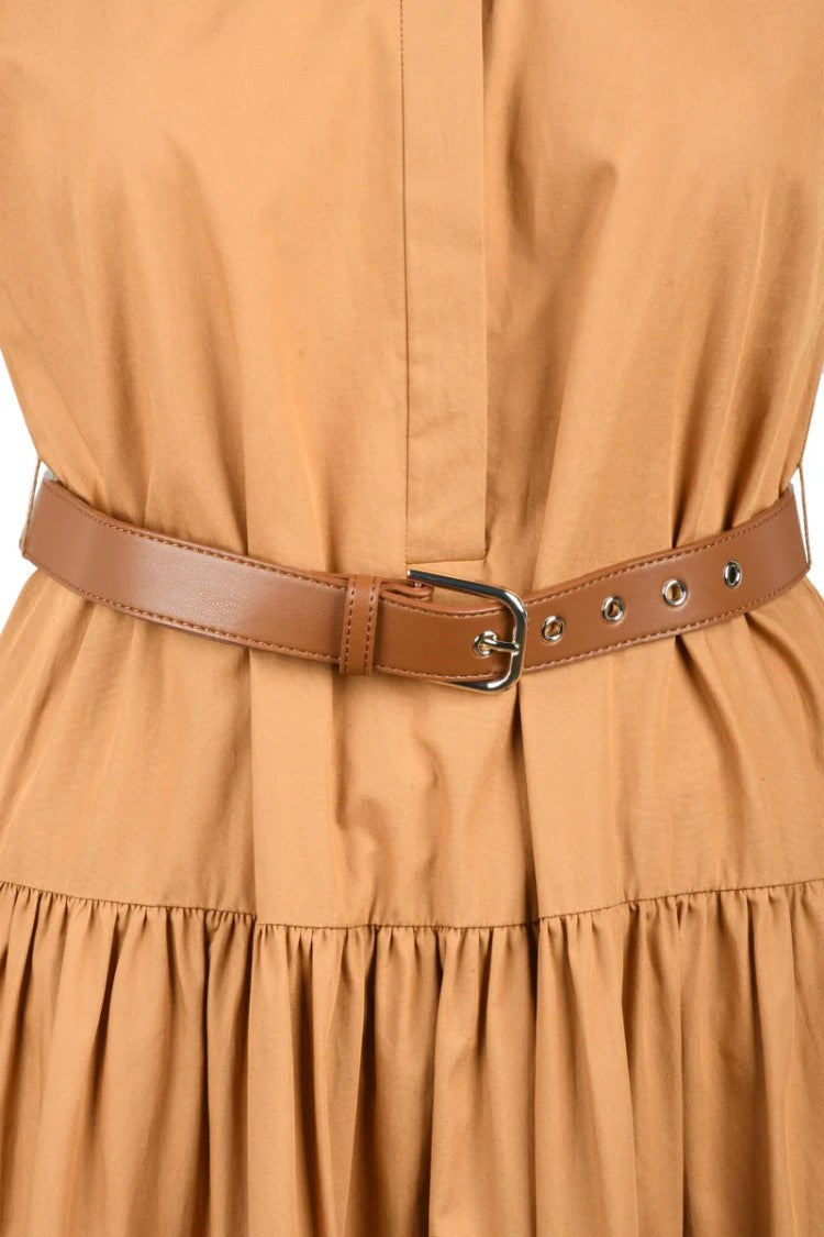 Max Mara Long Dress Cotton - Beige