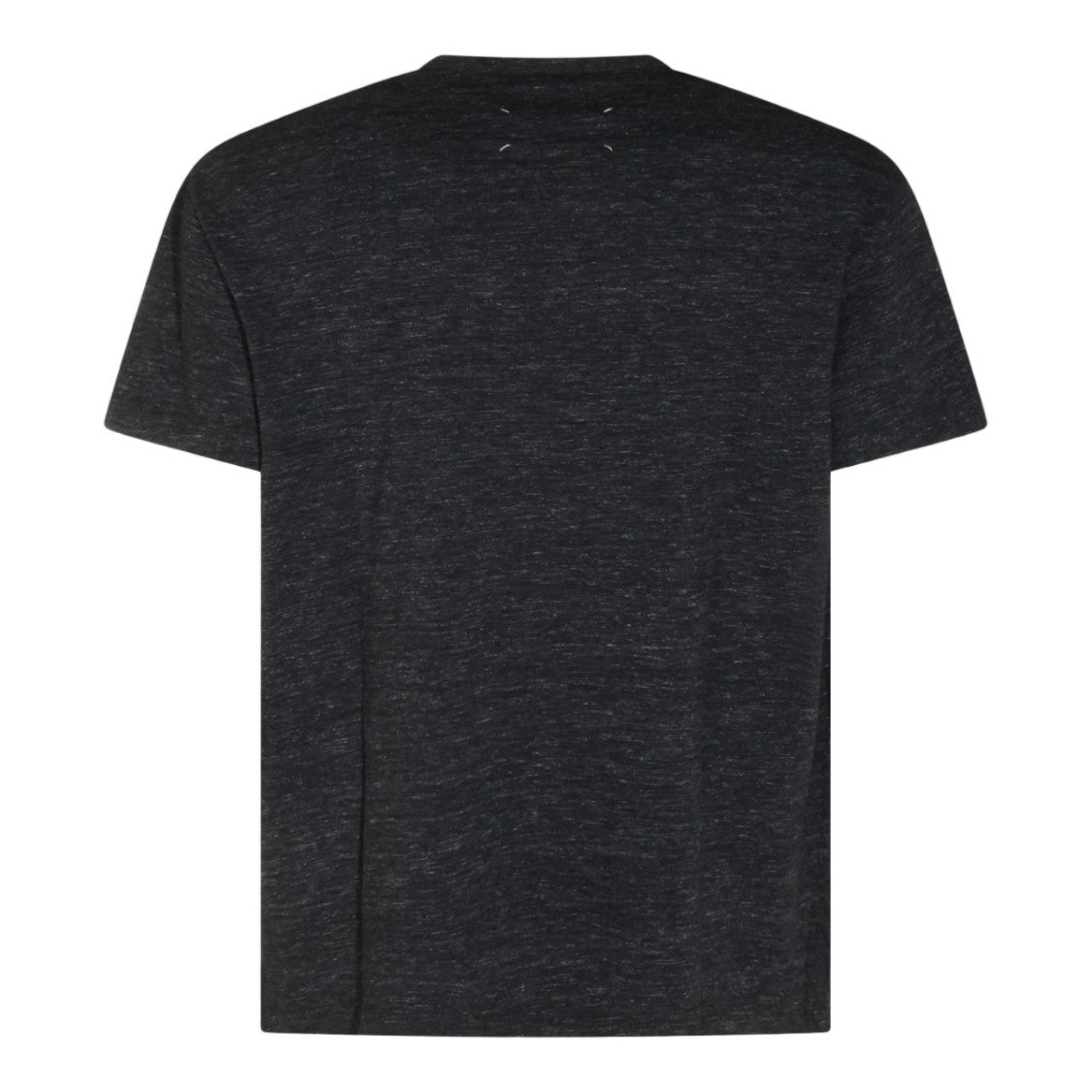 Maison Margiela Dark Charcoal Heathered T-Shirt With Subtle Embossed Graphic