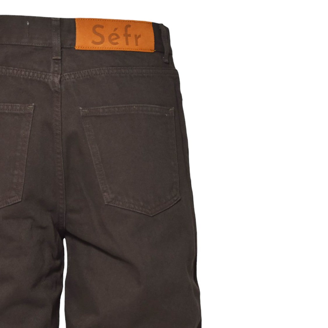 Séfr Wide Cut Jeans In Brown Cotton Séfr