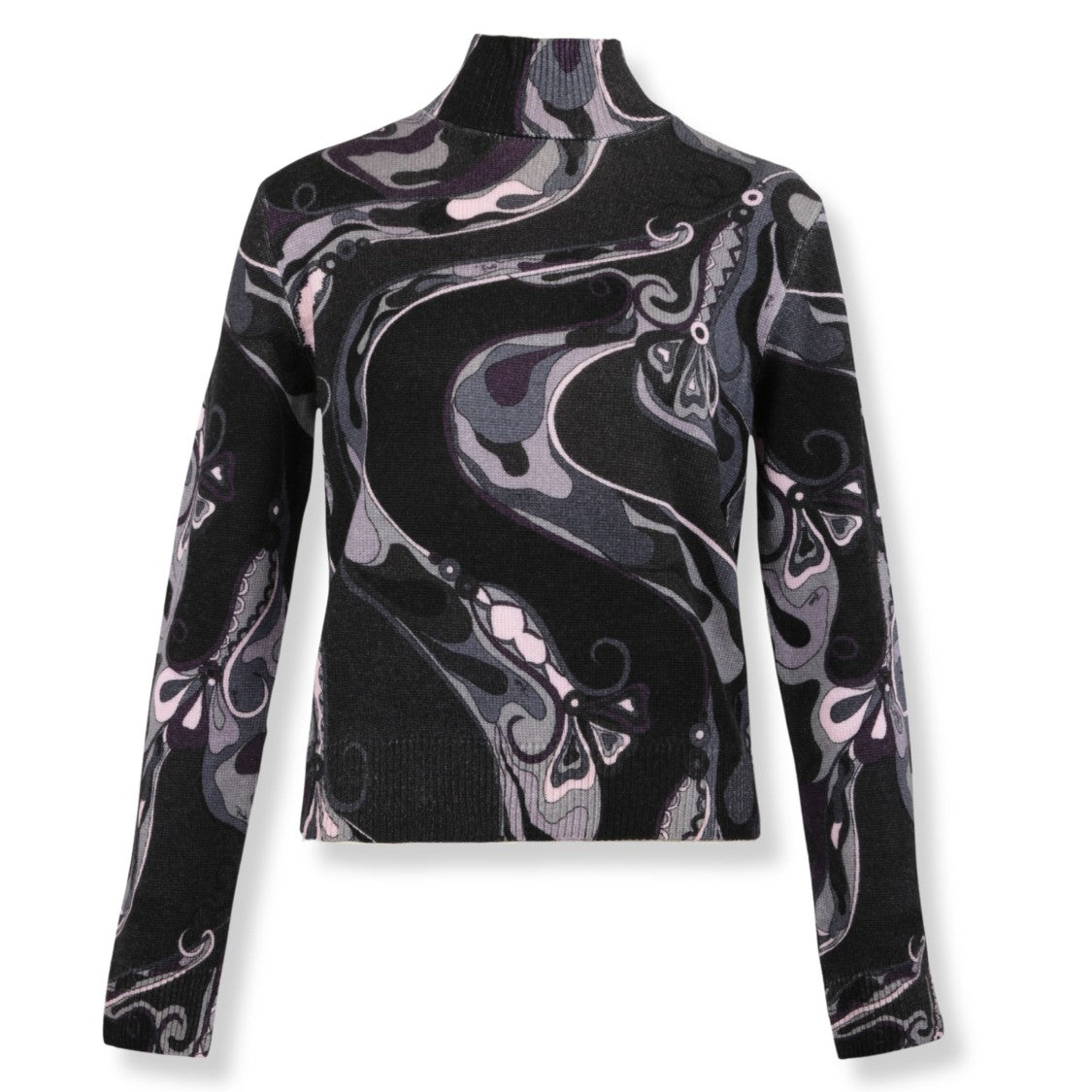 Pucci Orchid-Print Long-Sleeved Sweater
