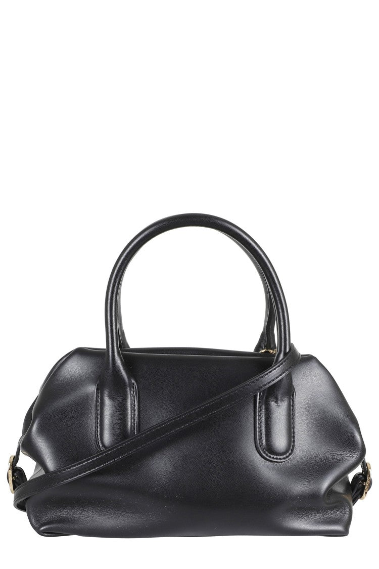Themoirè Black Tallia Trank Small Double-Handle Vegan-Leather Tote Bag