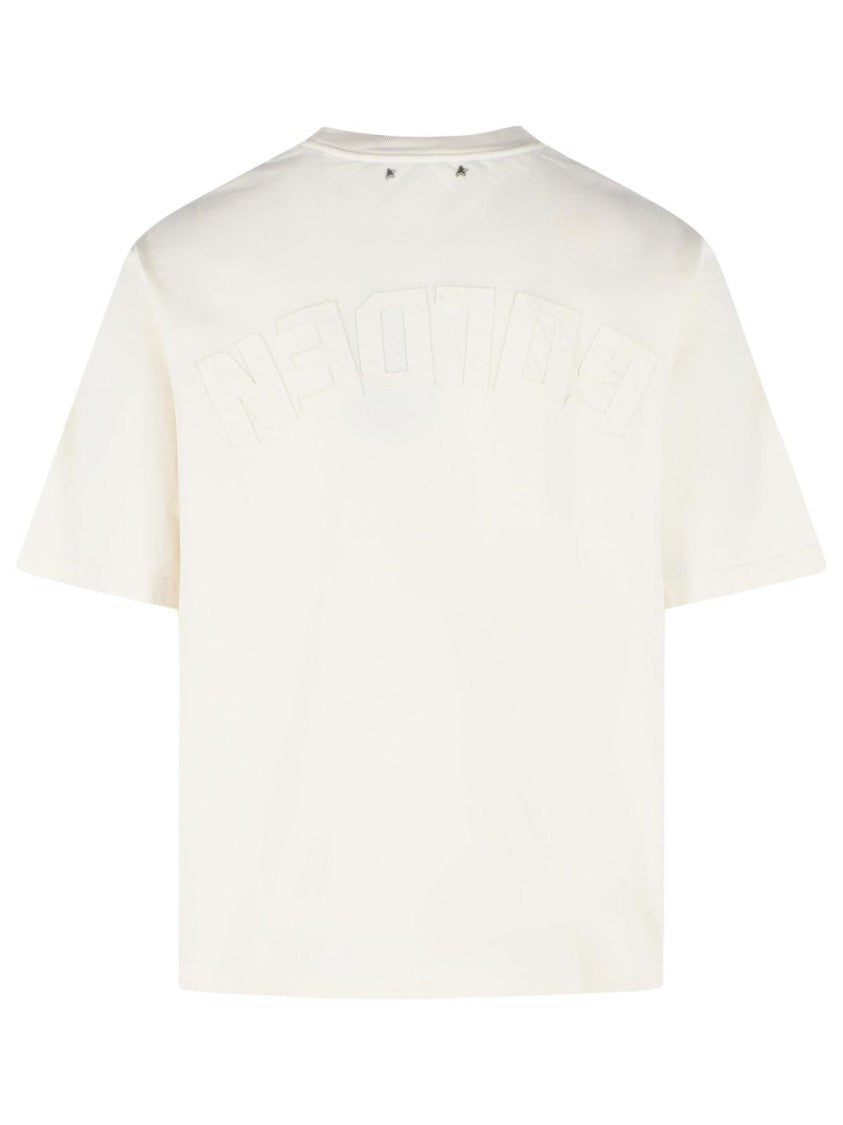 Golden Goose Uisex Vintage White Cotton T-Shirt