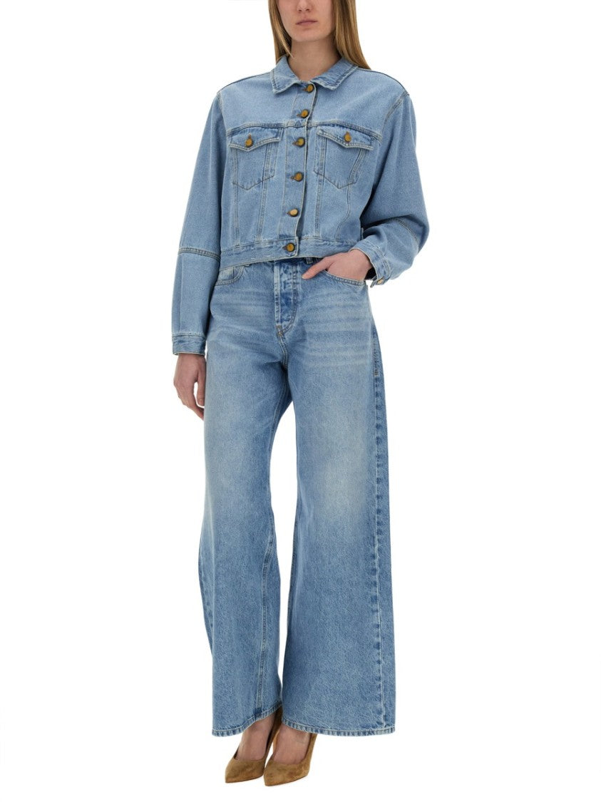 Alysi Cropped Denim Jacket