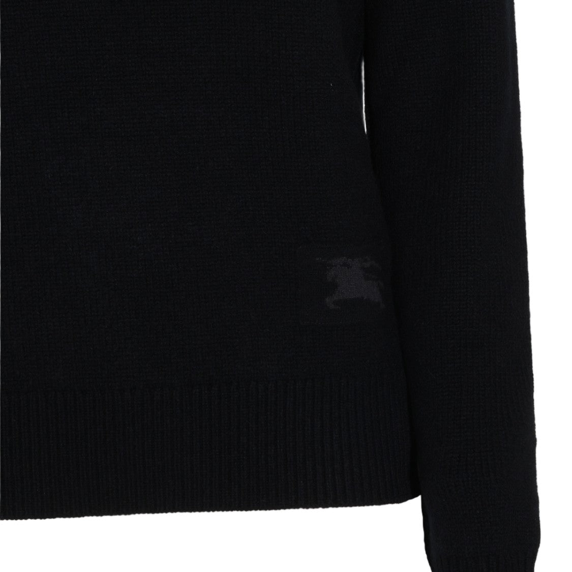 Burberry Black Ribbed Knit Sweater