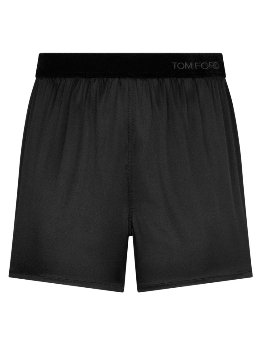 Tom Ford Black Silk Satin Sheen Shorts