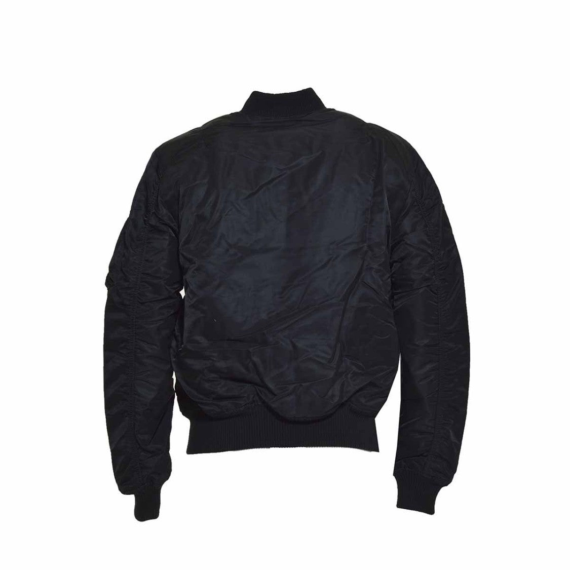 Alpha Industries Ma-1 Vf Short Padded Bomber Jacket In Black