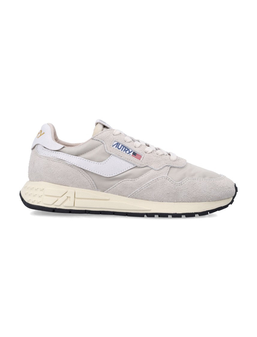 Autry Reelwind Low Hay Nylon & Suede Sneakers
