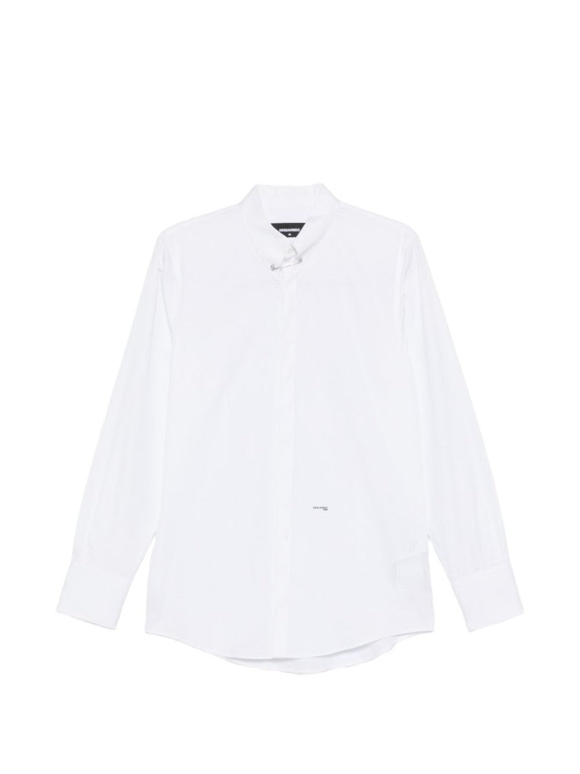 Dsquared2 White Pin-Collar Slim-Fit Dress Shirt