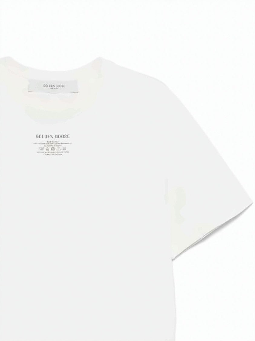 Golden Goose Short-Sleeved Cotton T-Shirt With Subtle Star Accents