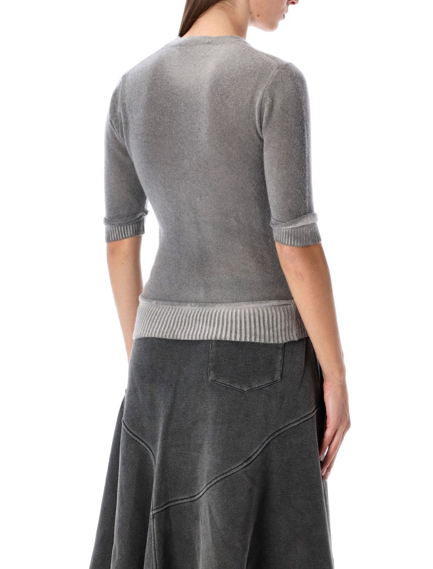 Our Legacy Dual Grey Spray-Dye Wool Knit Top