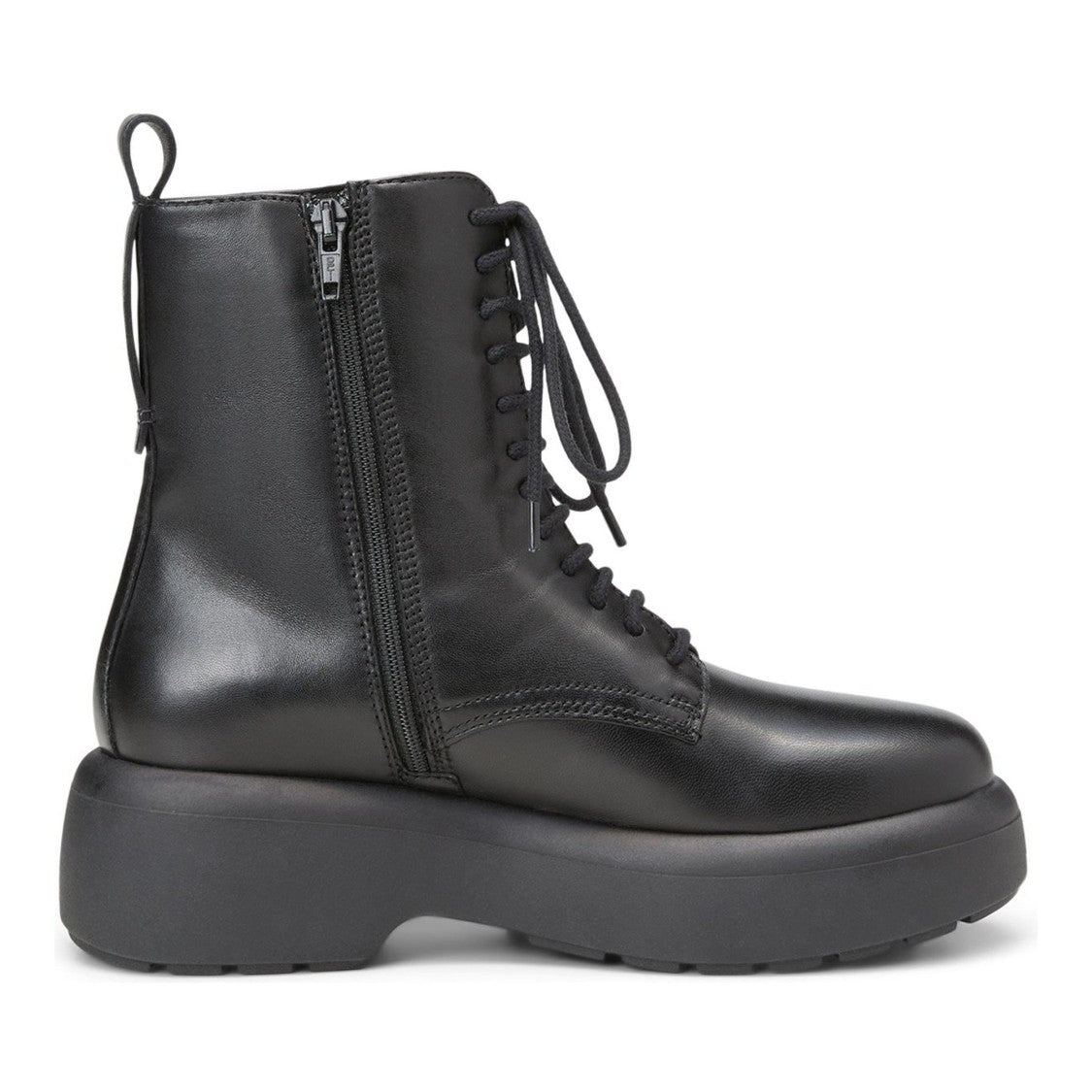 Marc O'polo Black Hayla 2A Leather Platform Lace-Up Boots