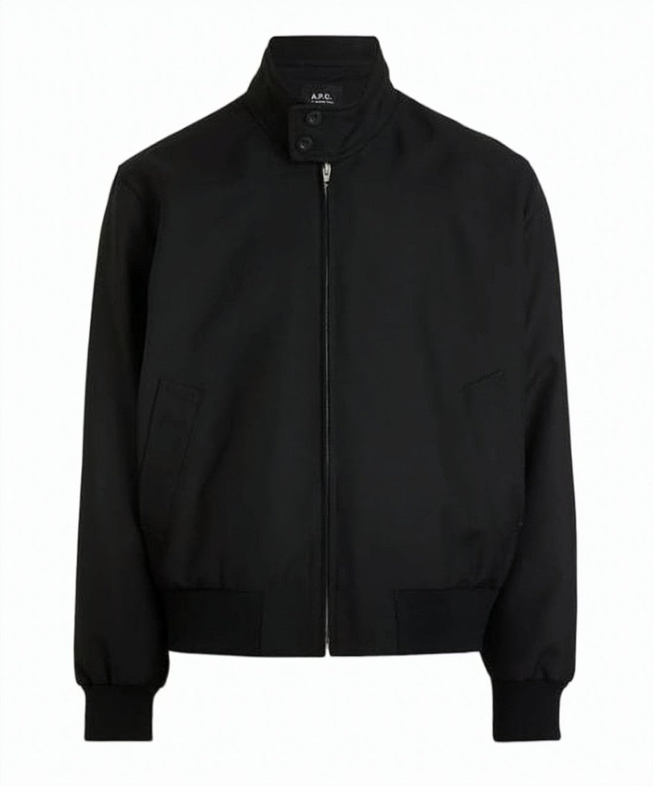 A.P.C. Black Jacket With High Collar