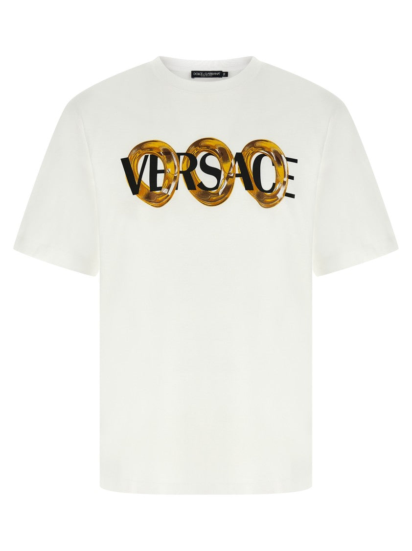 Versace Bold Front Logo Print Versace T-Shirt