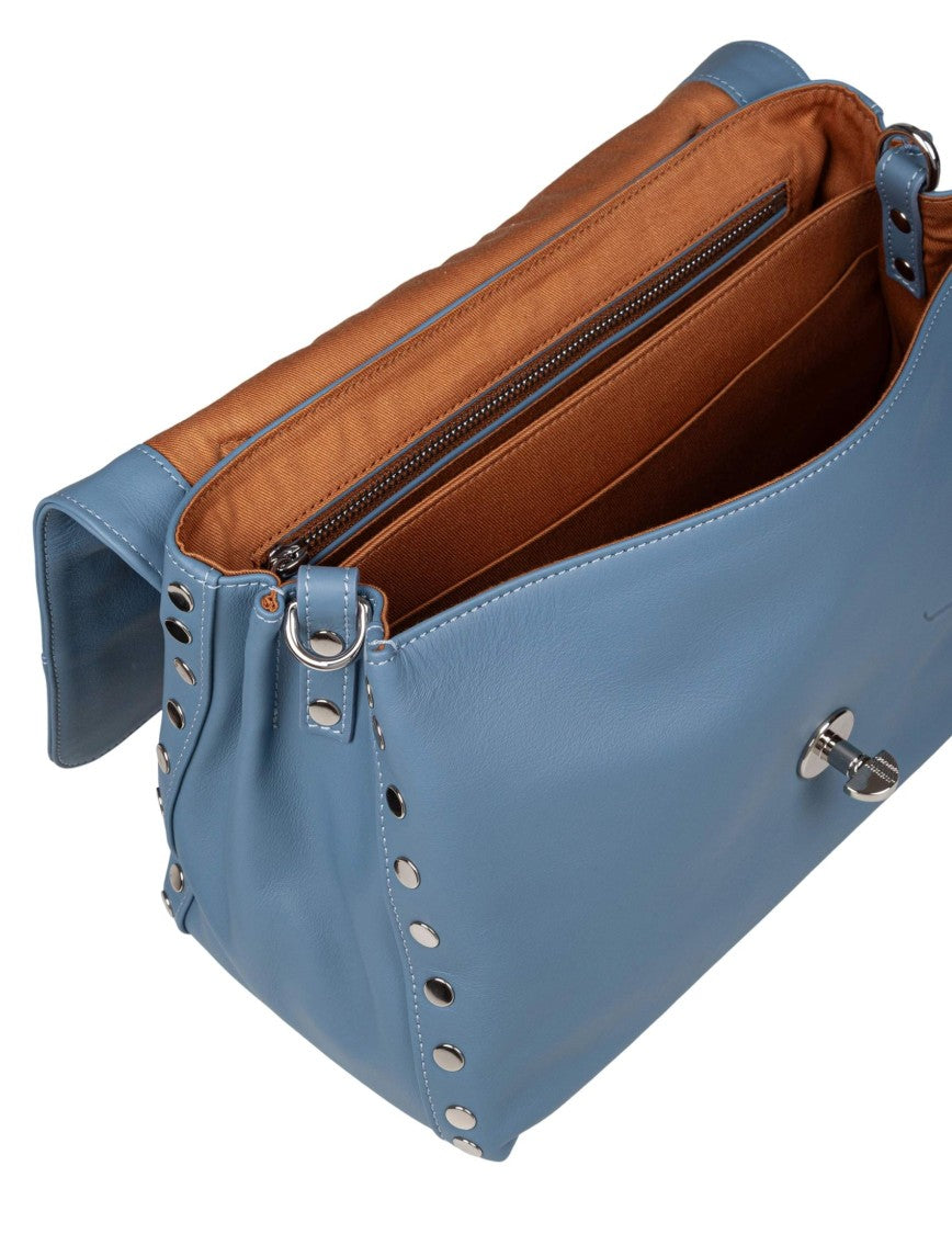 Zanellato Saeta S Leather Messenger Bag With Twist Lock