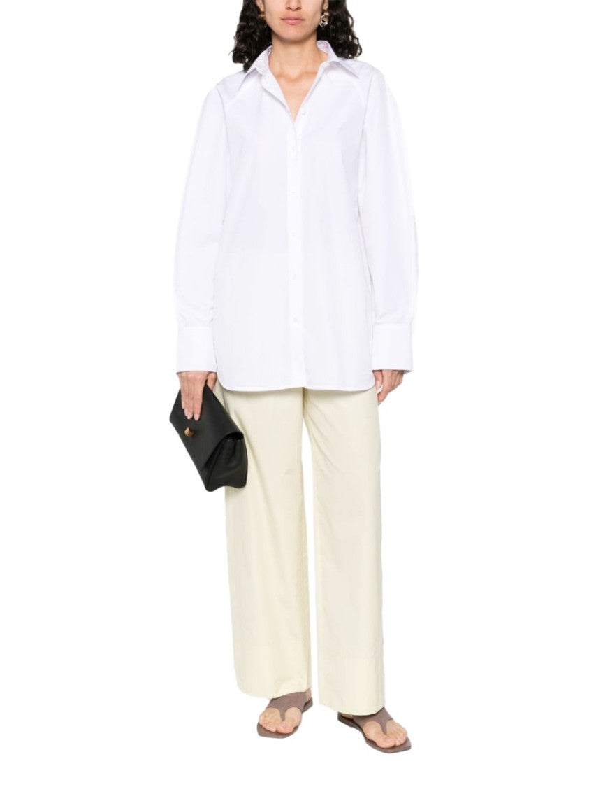 Totême White Cotton Classic Wide Cuff Shirt
