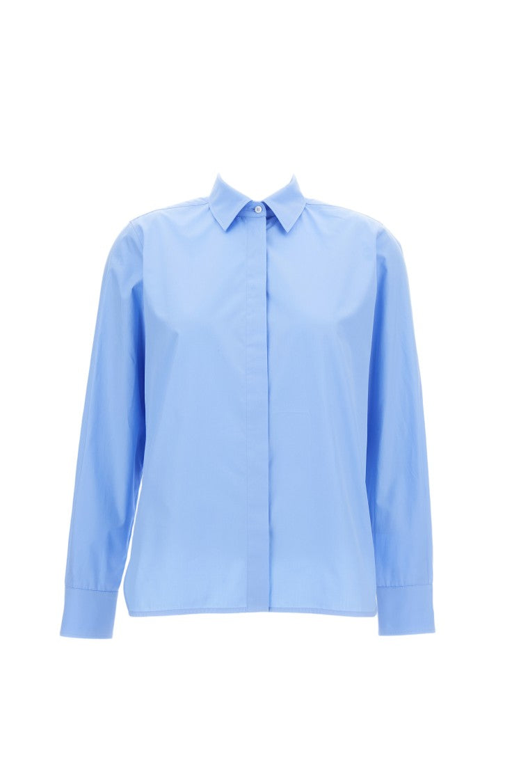 Max Mara Straight-Cut Cotton Poplin Shirt