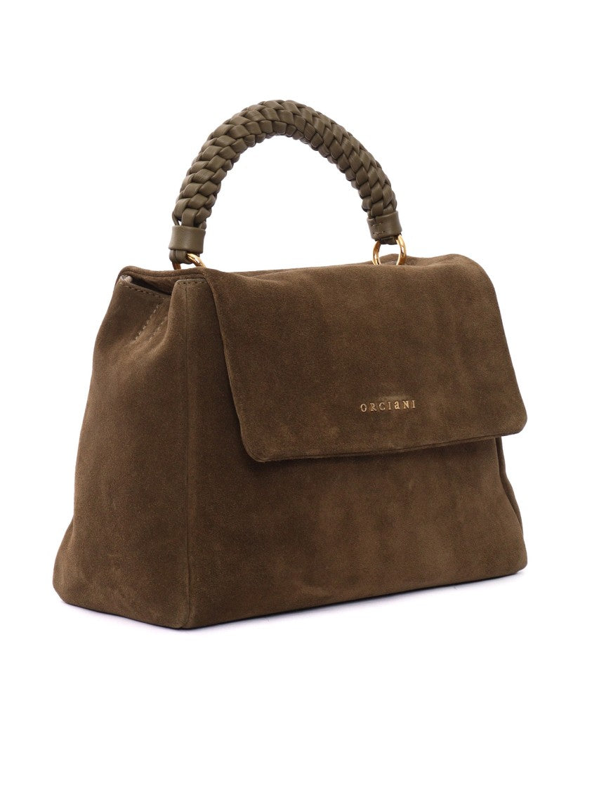 Claudio Orciani Structured Calf Leather Handbag With Polished Finish