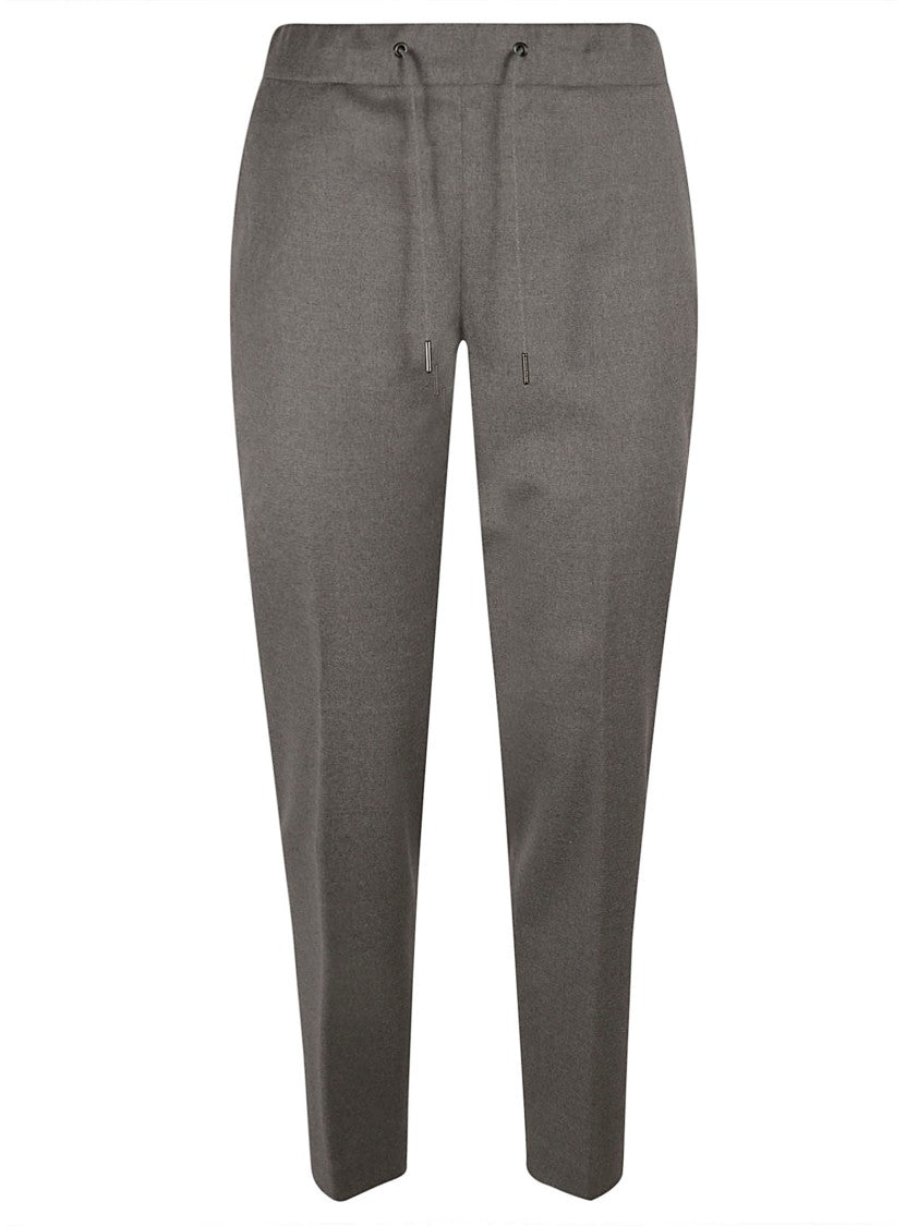 Fabiana Filippi Tailored Grey Trousers With Drawstring Waist