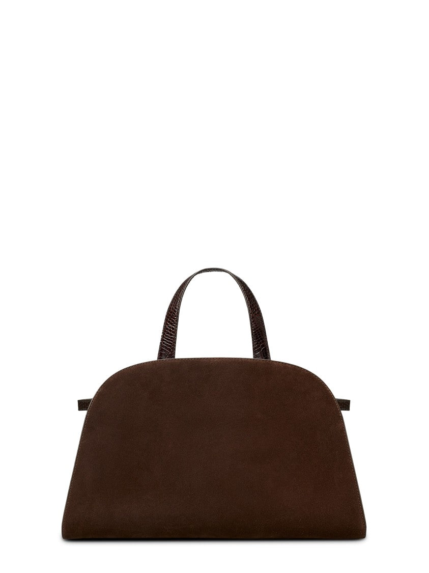 Tory Burch Romy Suede Leather Accent Bauletto Bag