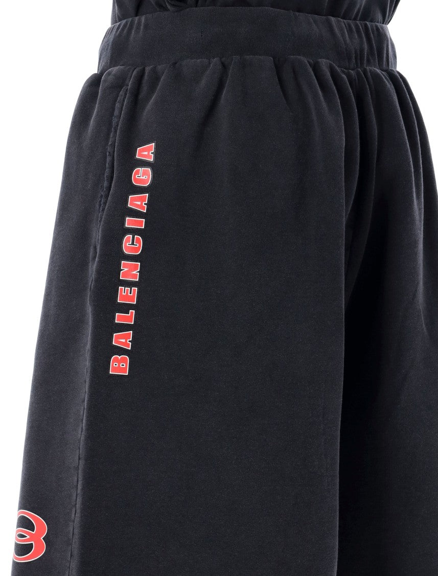 Balenciaga Logo Print Sweatshorts