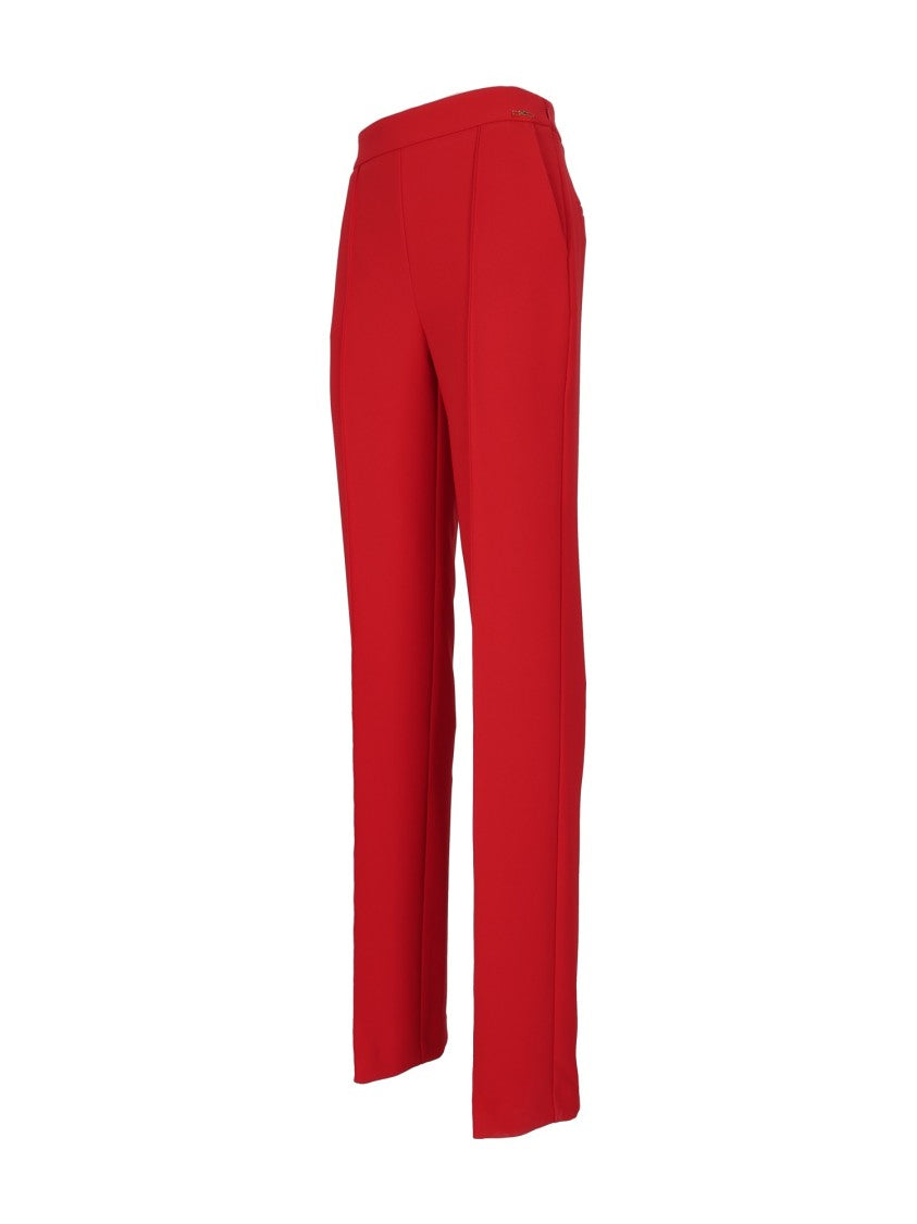 Elisabetta Franchi Tailored Slim-Fit Straight-Leg Pants With High Waist