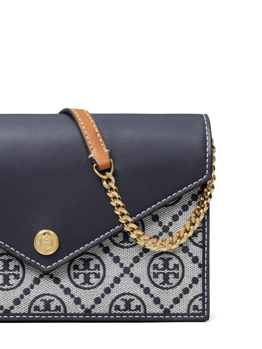 Tory Burch Navy Blue Chain Wallet