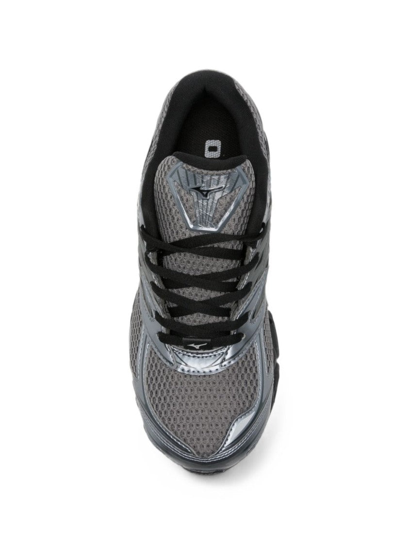 Mizuno Grey Mesh Upper Sculpted Sole Futuristic Sneakers